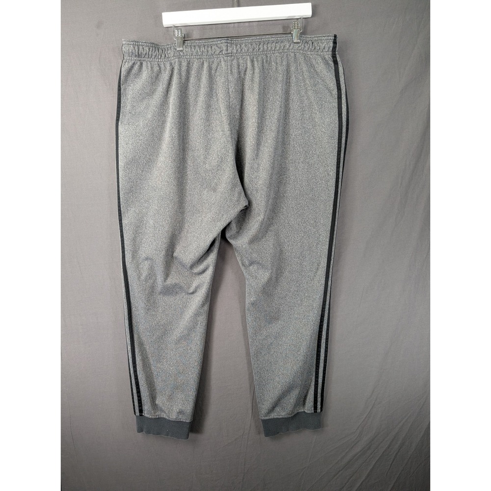 Adidas Mens Gray 3 Stripe Jogger Sweatpants Size 2XL - Picture 2 of 8